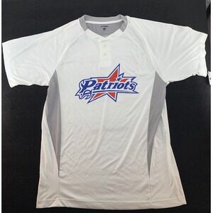 Champro‎ Patriots Baseball Jersey White Gray Number 72 Youth Size M Dri Gear